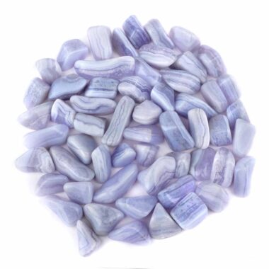 Chalcedon Trommelsteine blau Ø ca. 15 – 25 mm in sehr guter Qualität und Farbe Edelsteine Heilsteine bei Wunderstein24