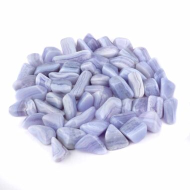 Chalcedon Trommelsteine blau Ø ca. 15 – 25 mm in sehr guter Qualität und Farbe Edelsteine Heilsteine bei Wunderstein24