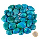 Chrysokoll Trommelsteine handpoliert Ø ca. 25 – 45 mm in weltbester Qualität Edelsteine Heilsteine bei Wunderstein24