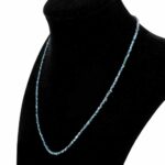 Diamant Kette blau Natur ca. 18 Kt Diamanten Länge 45 cm extrem seltene Rarität Edelsteine Heilsteine bei Wunderstein24