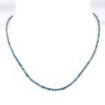 Diamant Kette blau Natur ca. 18 Kt Diamanten Länge 45 cm extrem seltene Rarität Edelsteine Heilsteine bei Wunderstein24