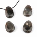 Feuerstein | Flint Cabochon Anhänger seitlich gebohrt Edelsteine Heilsteine bei Wunderstein24