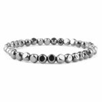 Hämatit Ø 6 mm Nugget-Perlen Edelstein Armband flexibel und dehnbar Edelsteine Heilsteine bei Wunderstein24