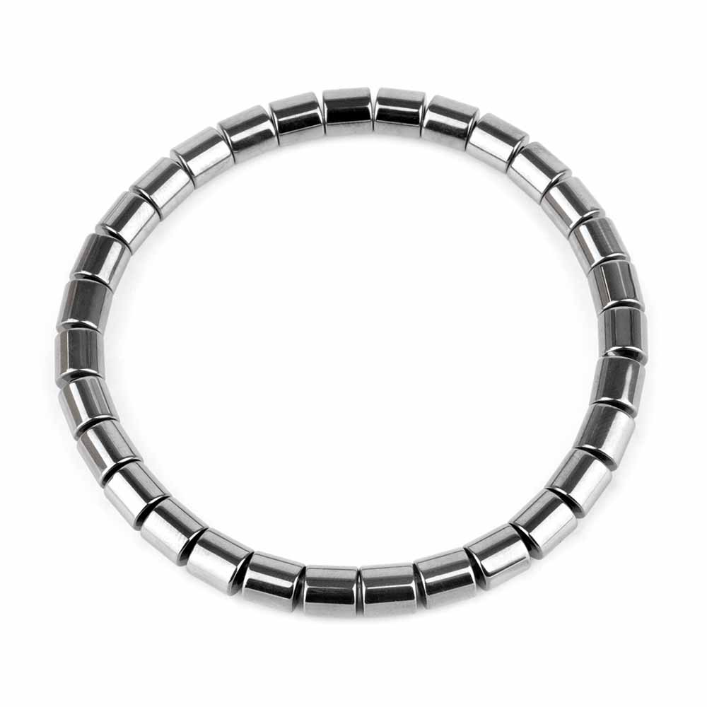 Hämatit Ø 6 mm Zylinder-Perlen Edelstein Armband flexibel und dehnbar Edelsteine Heilsteine bei Wunderstein24 Hämatit Ø 6 mm Zylinder-Perlen Edelstein Armband flexibel und dehnbar Edelsteine Heilsteine bei Wunderstein24