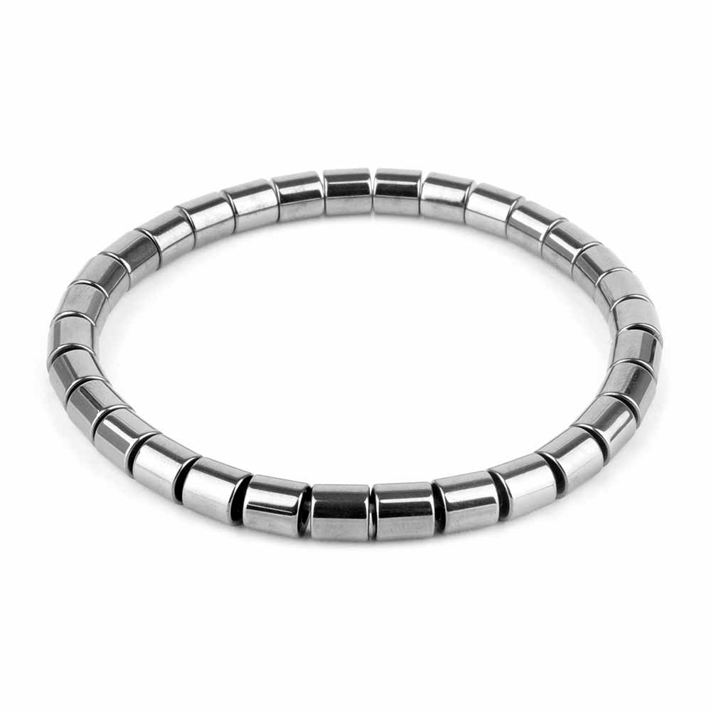 Hämatit Ø 6 mm Zylinder-Perlen Edelstein Armband flexibel und dehnbar Edelsteine Heilsteine bei Wunderstein24 Hämatit Ø 6 mm Zylinder-Perlen Edelstein Armband flexibel und dehnbar Edelsteine Heilsteine bei Wunderstein24