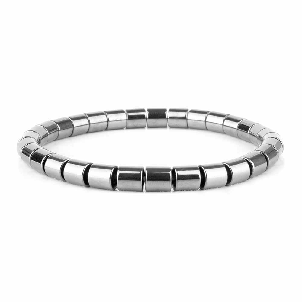 Hämatit Ø 6 mm Zylinder-Perlen Edelstein Armband flexibel und dehnbar Edelsteine Heilsteine bei Wunderstein24 Hämatit Ø 6 mm Zylinder-Perlen Edelstein Armband flexibel und dehnbar Edelsteine Heilsteine bei Wunderstein24