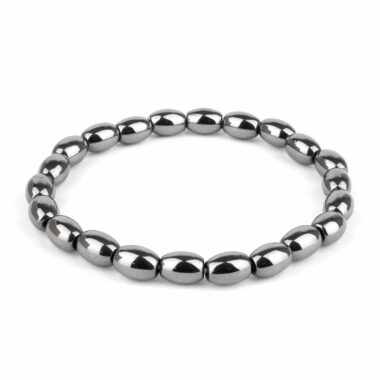 Hämatit Ø 6,5 mm Oliven-Perlen Edelstein Armband flexibel und dehnbar Edelsteine Heilsteine bei Wunderstein24 Hämatit Ø 6,5 mm Oliven-Perlen Edelstein Armband flexibel und dehnbar Edelsteine Heilsteine bei Wunderstein24