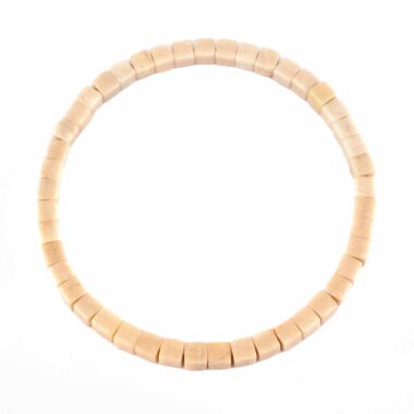 Elfenbein Jade Ø 5 mm Würfel | Perlen Armband flexibel und dehnbar Edelsteine Heilsteine bei Wunderstein24