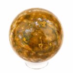 große schwarze Achat Kugel Ø 69 mm in bester Qualität und wunderschöner Maserung Edelsteine Heilsteine bei Wunderstein24