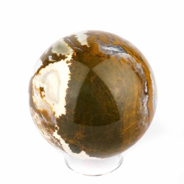 große Ozean-Jaspis Kugel Ø 66 mm aus Madagaskar mit wunderschöner Maserung Edelsteine Heilsteine bei Wunderstein24