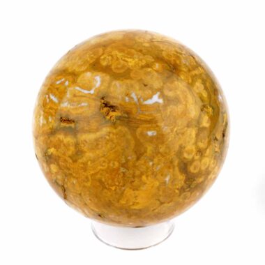 große Ozean-Jaspis Kugel Ø 71 mm aus Madagaskar mit wunderschöner Maserung Edelsteine Heilsteine bei Wunderstein24