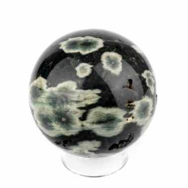 große Ozean-Jaspis Kugel Ø 59 mm aus Madagaskar mit wunderschöner Maserung Edelsteine Heilsteine bei Wunderstein24