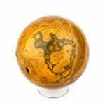 große Ozean-Jaspis Kugel Ø 70 mm aus Madagaskar mit wunderschöner Maserung Edelsteine Heilsteine bei Wunderstein24