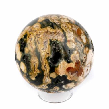 große Ozean-Jaspis Kugel Ø 68 mm aus Madagaskar mit wunderschöner Maserung Edelsteine Heilsteine bei Wunderstein24