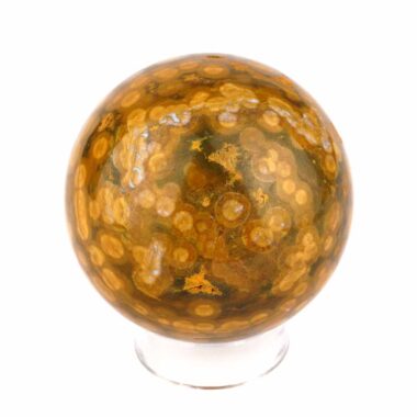 Ozean-Jaspis Kugel Ø 57 mm aus Madagaskar mit wunderschöner Maserung Edelsteine Heilsteine bei Wunderstein24