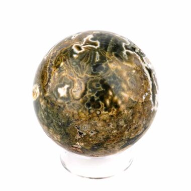Ozean-Jaspis Kugel Ø 53 mm aus Madagaskar mit wunderschöner Maserung Edelsteine Heilsteine bei Wunderstein24