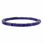 Lapislazuli Ø 5 mm Würfel | Perlen Armband flexibel und dehnbar Edelsteine Heilsteine bei Wunderstein24