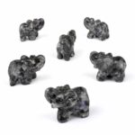 Onyx Elefant | Glückselefant Gravur Ø ca. 47 mm Edelsteine Heilsteine bei Wunderstein24