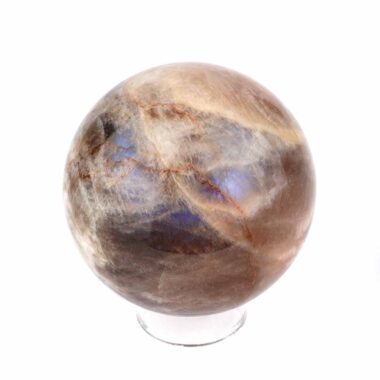 Mondstein Kugel Ø 69 mm wunderschön blau schimmernd wie Regenbogen-Mondstein Edelsteine Heilsteine bei Wunderstein24