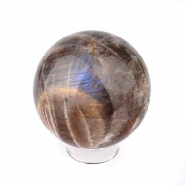 Mondstein Kugel Ø 67 mm wunderschön blau schimmernd wie Regenbogen-Mondstein Edelsteine Heilsteine bei Wunderstein24
