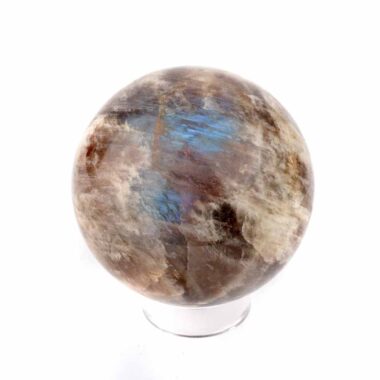 Mondstein Kugel Ø 67 mm wunderschön blau schimmernd wie Regenbogen-Mondstein Edelsteine Heilsteine bei Wunderstein24