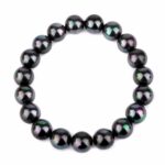 Muschelkern Petrolfarben Ø 10 mm Kugel Edelstein Armband flexibel und dehnbar Edelsteine Heilsteine bei Wunderstein24