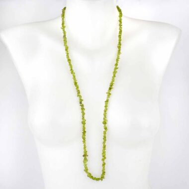 Olivin | Peridot Kette Länge ca. 90 cm aus Tansania Edelsteine Heilsteine bei Wunderstein24