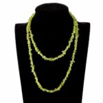Olivin | Peridot Kette Länge ca. 90 cm aus Tansania Edelsteine Heilsteine bei Wunderstein24