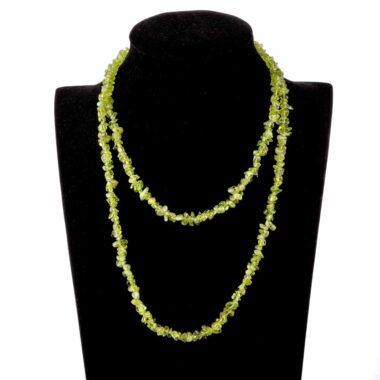 Olivin | Peridot Kette Länge ca. 90 cm aus Tansania Edelsteine Heilsteine bei Wunderstein24