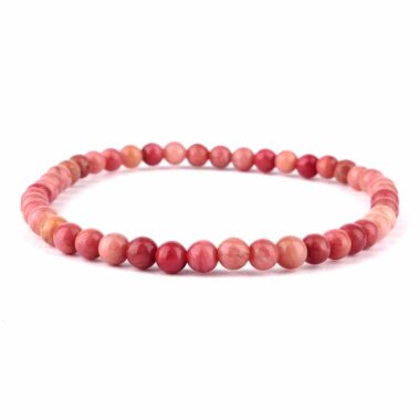 Rhodonit Ø 4,5 mm Kugel Edelstein Armband flexibel und dehnbar Edelsteine Heilsteine bei Wunderstein24