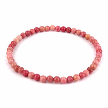 Rhodonit Ø 4,5 mm Kugel Edelstein Armband flexibel und dehnbar Edelsteine Heilsteine bei Wunderstein24