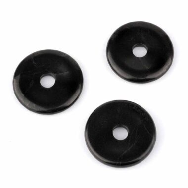 Schungit Donut Anhänger Ø 30 mm Edelsteine Heilsteine bei Wunderstein24