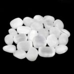 Selenit Trommelsteine handpoliert Ø ca. 27 – 33 mm Edelsteine Heilsteine bei Wunderstein24