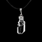 Skelettquarz | Bergkristall Anhänger Natur mit 925 Sterling-Silber Öse Edelsteine Heilsteine bei Wunderstein24