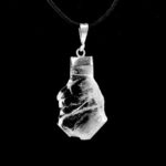 Skelettquarz | Bergkristall Anhänger Natur mit 925 Sterling-Silber Öse Edelsteine Heilsteine bei Wunderstein24