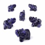 Sodalith Elefant | Glückselefant Gravur Ø ca. 47 mm Edelsteine Heilsteine bei Wunderstein24