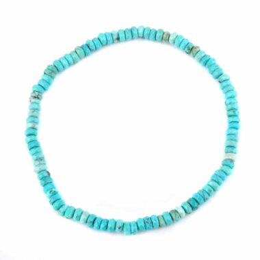 Türkis echt Ø 4 mm facettiertes Kugel | Perlen Armband flexibel und dehnbar Edelsteine Heilsteine bei Wunderstein24
