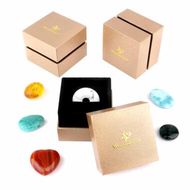Wunderstein24 Schmuck Geschenkbox für gebohrte Anhänger & Ohrschmuck & Cabochons Edelsteine Heilsteine bei Wunderstein24