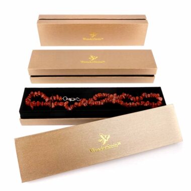 Wunderstein24 Schmuck Geschenkbox für Ketten Edelsteine Heilsteine bei Wunderstein24