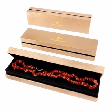 Wunderstein24 Schmuck Geschenkbox für Ketten Edelsteine Heilsteine bei Wunderstein24