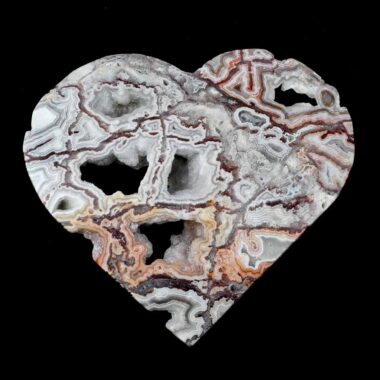 großes Crazy Lace Achat Herz Ø 127 mm in einzigartiger Qualität und Maserung Edelsteine Heilsteine bei Wunderstein24