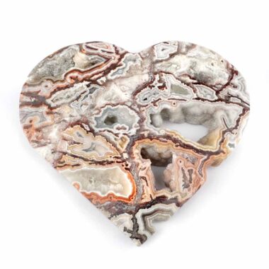 großes Crazy Lace Achat Herz Ø 127 mm in einzigartiger Qualität und Maserung Edelsteine Heilsteine bei Wunderstein24