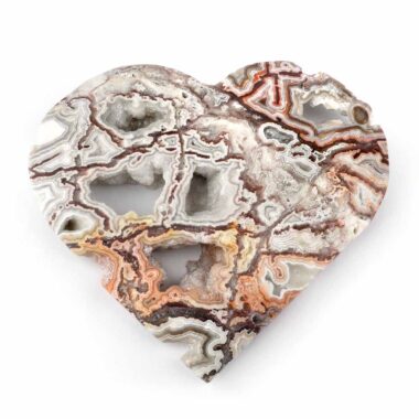 großes Crazy Lace Achat Herz Ø 127 mm in einzigartiger Qualität und Maserung Edelsteine Heilsteine bei Wunderstein24
