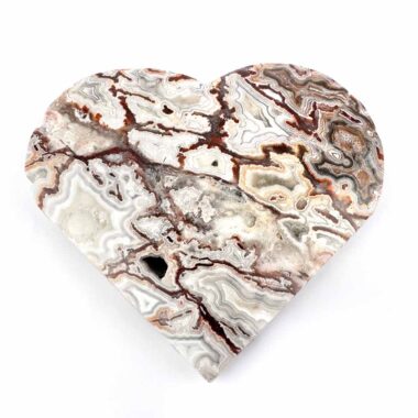 großes Crazy Lace Achat Herz Ø 130 mm in einzigartiger Qualität und Maserung Edelsteine Heilsteine bei Wunderstein24