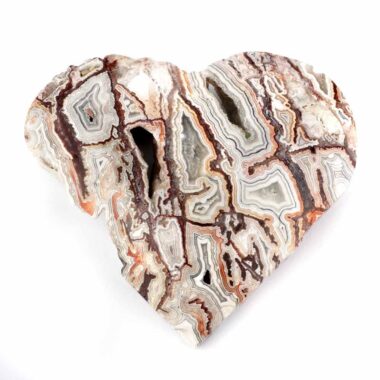 großes Crazy Lace Achat Herz Ø 127 mm in einzigartiger Qualität und Maserung Edelsteine Heilsteine bei Wunderstein24