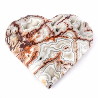 großes Crazy Lace Achat Herz Ø 137 mm in einzigartiger Qualität und Maserung Edelsteine Heilsteine bei Wunderstein24