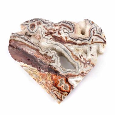 großes Crazy Lace Achat Herz Ø 143 mm in einzigartiger Qualität und Maserung Edelsteine Heilsteine bei Wunderstein24