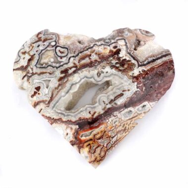 großes Crazy Lace Achat Herz Ø 143 mm in einzigartiger Qualität und Maserung Edelsteine Heilsteine bei Wunderstein24
