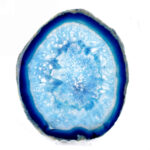 große Achatscheibe poliert blau Ø 165 mm aus Brasilien in bester Farbe Edelsteine Heilsteine bei Wunderstein24