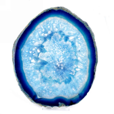 große Achatscheibe poliert blau Ø 172 mm aus Brasilien in bester Farbe Edelsteine Heilsteine bei Wunderstein24